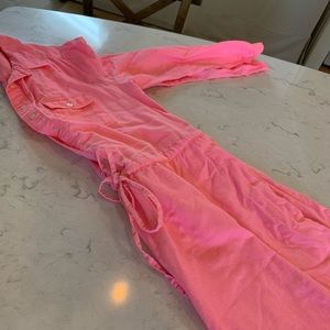 Neon pink, vintage wash Gap Shirt Dress